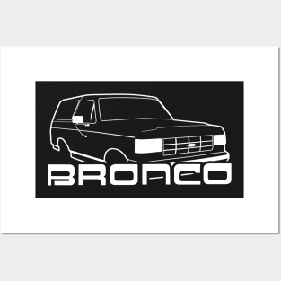 1987-1991 Ford Bronco White w/logo Posters and Art